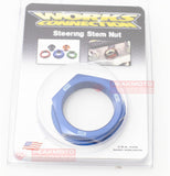 Works Connection 24-300 Blue Anodized Aluminum Steering Stem Nut - Made In USA