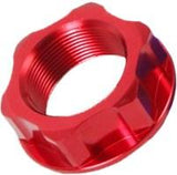 ZETA - ZE58-2323 Red Anodized Aluminum Steering Stem Nut M26x32x10mm 1.00 Pitch