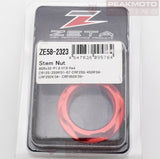 ZETA - ZE58-2323 Red Anodized Aluminum Steering Stem Nut M26x32x10mm 1.00 Pitch