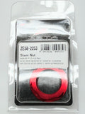 ZETA - ZE58-2253 Red Anodized Aluminum Steering Stem Nut M24x32x10mm 1.50 Pitch