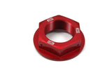 Works Connection 24-365 Red Anodized Aluminum Steering Stem Nut - Made In USA