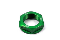 Works Connection 24-338 Green Anodized Aluminum Steering Stem Nut - Made In USA