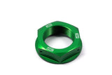 Works Connection 24-338 Green Anodized Aluminum Steering Stem Nut - Made In USA